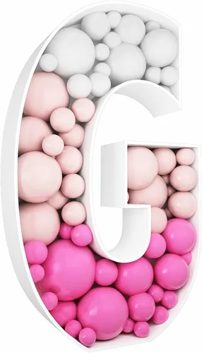 Vista 7 de Kit de letras rellenables de 2 pies con marco de globo de mosaico de letra K para decoración de telón de fondo de boda de fiesta de cumpleaños