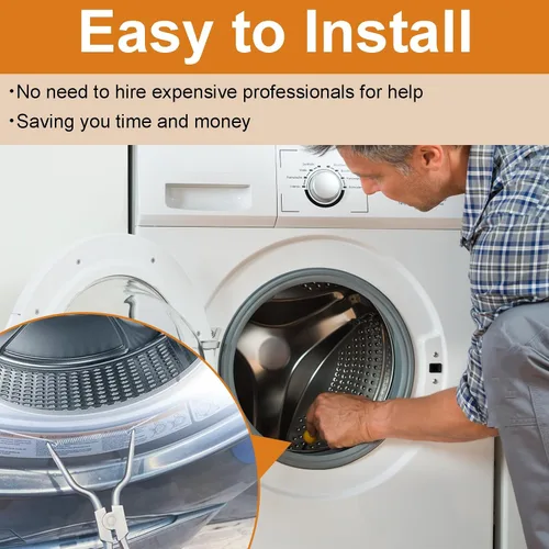 Vista 6 de 2W20017E - Abrazadera de resorte para puerta de panel frontal para LG Electronics Kenmore Lavadora Arranque Anillo de retención para robo