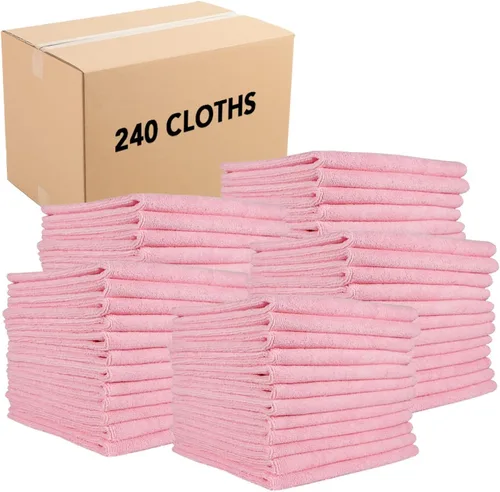 Vista 11 de Arkwright - Paños de limpieza de microfibra, paquete de 12 toallas de lavado de secado sin pelusa y rayas, 320 GSM, súper absorbentes y de secado