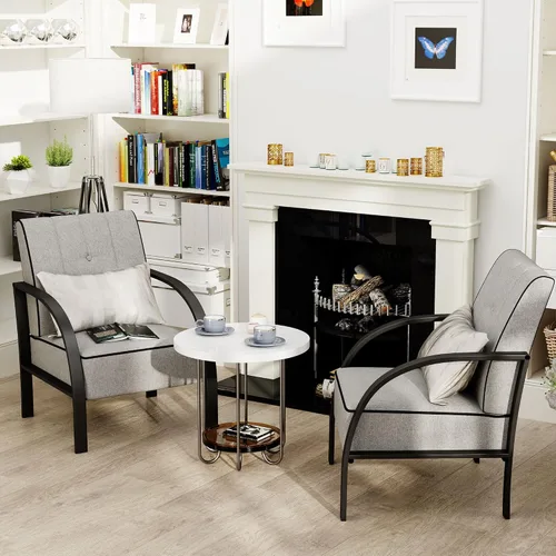 Vista 6 de Andeworld Silla decorativa, sillón de sala de estar de mediados de siglo tapizado moderno, sillas auxiliares, cómoda silla de lectura para sala