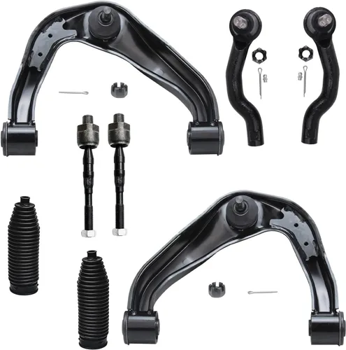 Vista 76 de Detroit Axle - Kit de 8 piezas para Chevy GMC Silverado Sierra Suburban 1500 Yukon Cadillac Escalade 2 brazos de control superior, 2 barras