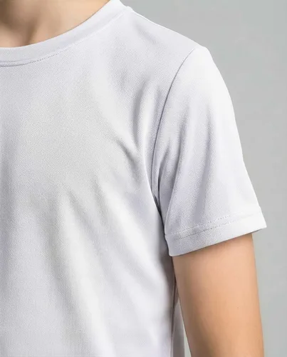 Vista 3 de Real Essentials - Paquete de 5 camisetas deportivas de manga corta para niños y niñas, de secado rápido, repele la humedad