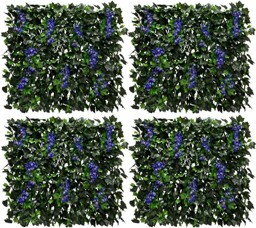 Vista 16 de LANDGARDEN Pantalla para valla de privacidad, hoja artificial, hiedra sintética, expandible/estirable