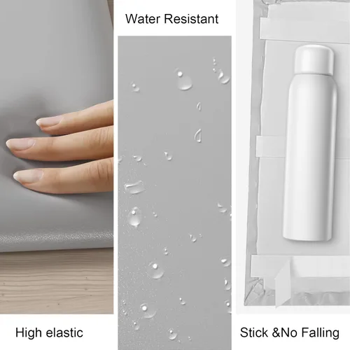 Vista 3 de Paneles tapizados para cabecero, 6 paneles de 7.8 x 15.7 pulgadas, paneles acolchados de pared para niños, cabecero de cama 3D anticolisión montado