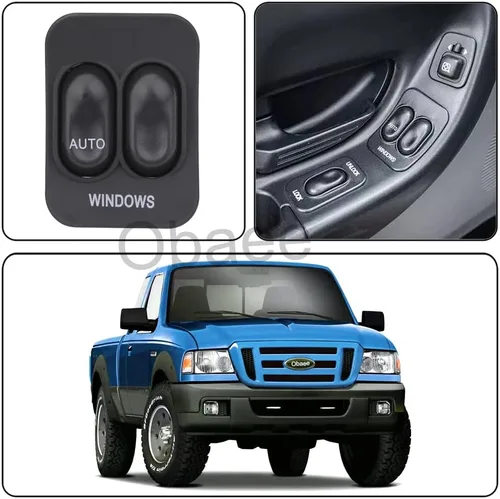 Vista 8 de Obaee Interruptor de ventana eléctrica, botón de control maestro frontal para lado del conductor compatible con Ford Ranger 1995 1996 1997 1998 1999