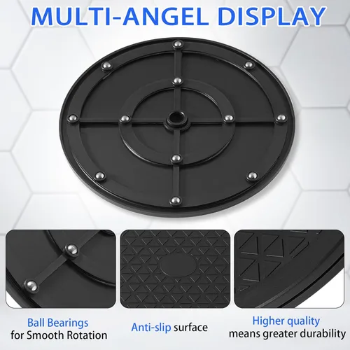 Vista 2 de 2 Piezas (8 Pulgadas) Soporte Giratorio Resistente - Lazy Susan con Rodamientos de Bolas de Acero para Base de Modelo/Plantas Giratorias/Soporte