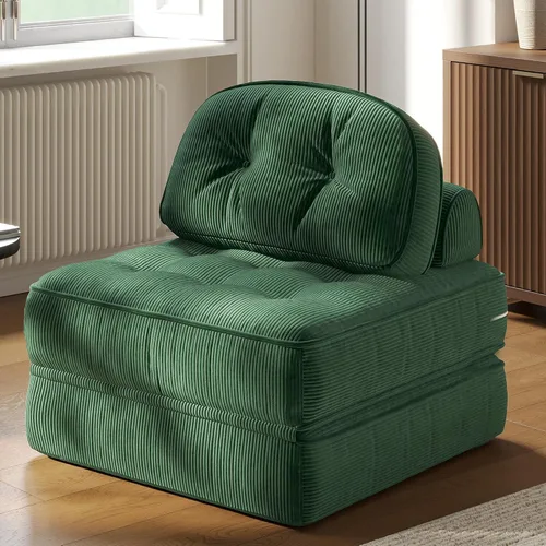 Vista 9 de Dowinx Sofá cama plegable con almohada, cómodo sofá cama convertible para adultos, hogar, sala de estar y juegos, diseño moderno y cómodo