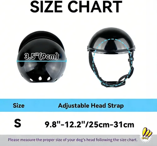 Vista 4 de Namsan XSmall - Casco para perros pequeños, casco de motocicleta para perros, casco de bicicleta para gatos al aire libre para protección de la Negro