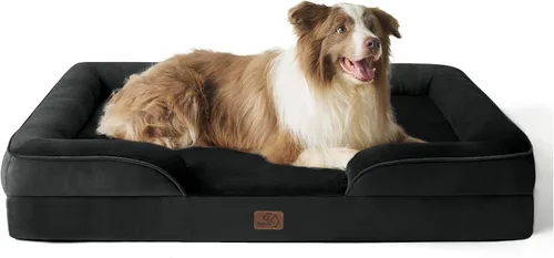 Vista 128 de Bedsure - Cama ortopédica para perros de tamaño grande - Cama impermeable para perros grandes y gatos, sofá de confort para perros con funda