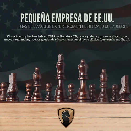 Vista 7 de Chess Armory Juego de ajedrez magnético de viaje de 9.5 pulgadas - Tablero plegable con caja de almacenamiento y 2 reinas extra.