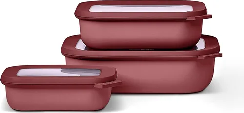 Vista 6 de Mepal Juego de 3 piezas Cirqula de varios tazones - Contenedor de almacenamiento de alimentos con tapa - Adecuado como caja de almacenamiento