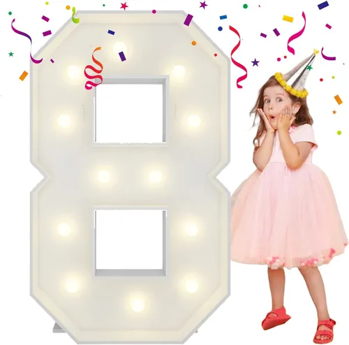 Vista 71 de Letras iluminadas de marquesina de 4 pies, letras grandes de marquesina, marco de globos de mosaico, letras grandes para decoración de compromiso