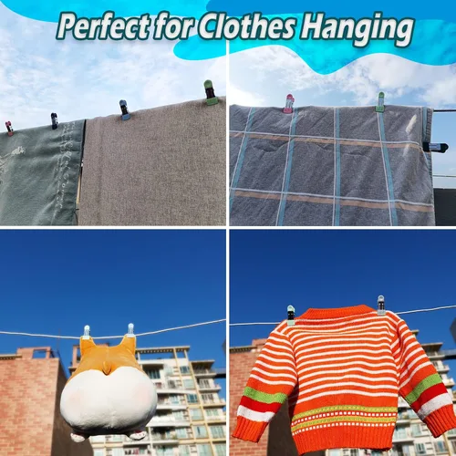 Vista 6 de Alfileres para ropa, paquete de 30 clips para chips, pinzas para ropa de 2.17 pulgadas, clips para bolsa, clips para bolsa, clips para alimentos