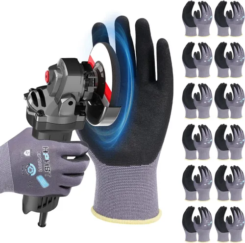 Vista 11 de Safety Work Gloves, SF001, Comfort Stretch Fit, Power Grip, Smart Touch, Durable Foam Coated, 3Pairs & 12Pairs
