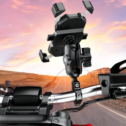 Vista 7 de BRCOVAN Base de montaje de manillar de aleación de aluminio con bola de TPU de 1 pulgada para carril redondo de diámetro 0.5 pulgadas, 0.87