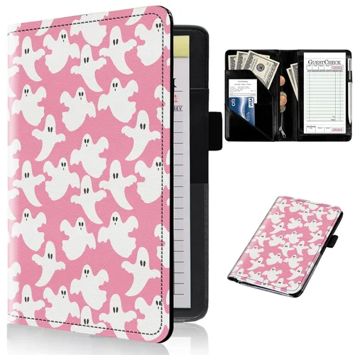 Vista 26 de Libros para servidores de 2ª generación, 5 x 9 pulgadas, para camarera con bolsillos expandibles/con cremallera, lindo libro de servir, blocs