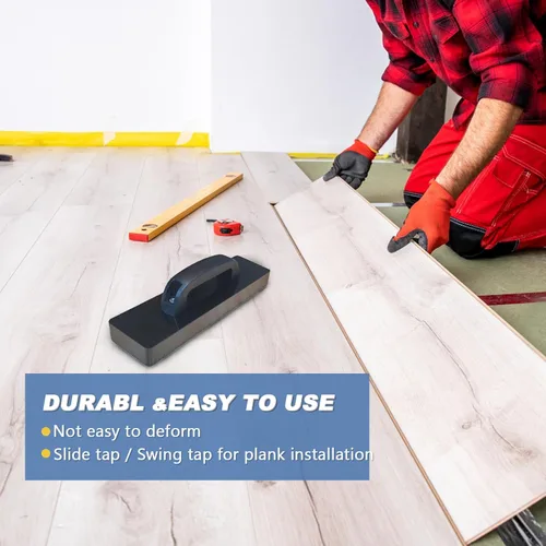 Vista 2 de Bloque de roscado, bloque de instalación de piso grande y pesado, con mango, no requiere martillo, para laminado/madera/madera