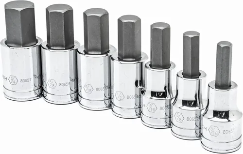 Vista 2 de GEARWRENCH 80721 Juego de 7 piezas de llaves de vaso hexagonales de 1/2 pulgada, SAE