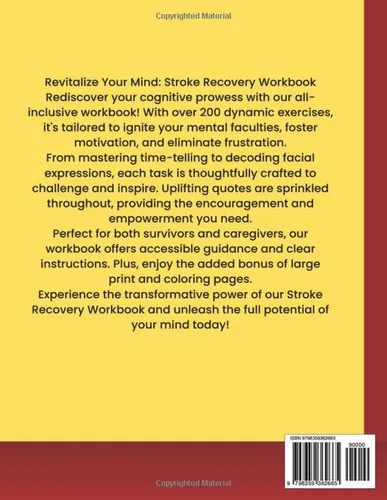Vista 2 de Stroke Recovery Workbook- Large Print Activity Book for Traumatic Brain Injury and Aphasia Rehabilitation Memory-Recovery Exercises for After-Stroke
