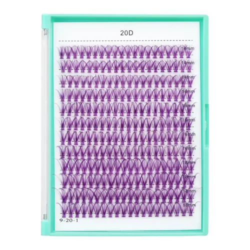 Vista 18 de Bodermincer 7D/10D/20D/30D/40D/50D/60D/80D/100D Rizo D, 240 unidades, extensiones de pestañas postizas, individuales y en racimo, pestañas falsas