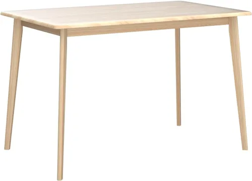 Vista 5 de Livinia Canberra 47.2" Mesa de comedor rectangular de madera/Mesa de cocina de roble malayo moderno de mediados de siglo (roble natural) Solo mesa
