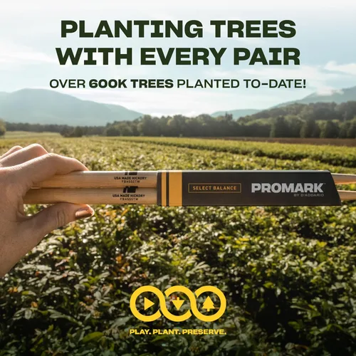 Vista 6 de ProMark Baquetas de Batería - Baquetas Classic Forward 5A - Juego de Baquetas - Punta de Nailon Ovalada - Baquetas de Nogal Americano Natural Crudo