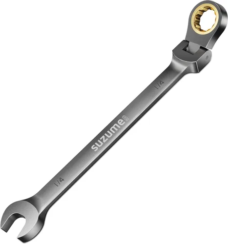 Vista 13 de SUZUME Llave de trinquete de cabeza flexible de 1/2 "SAE 72 dientes de acero Cr-V con cabezal flexible de 180° 15K+ engranajes bloqueados ciclo