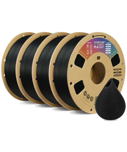 Vista 11 de OVERTURE Filamento PLA 1.75mm, Filamento de impresora 3D enrollado cuidadosamente 1 kg de carrete (2.2 libras), precisión dimensional +/- 0.02 mm