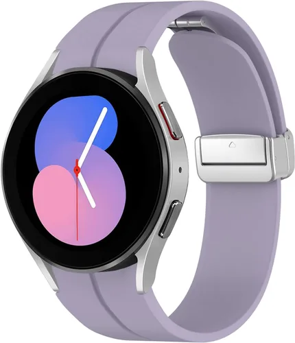 Vista 14 de Galaxy Watch 5 Pro Bandas de 45mm, Correa Deportiva de Silicona sin Espacios Compatible con Galaxy Watch 7 6 5 4 de 44mm 40mm Correa de Reemplazo