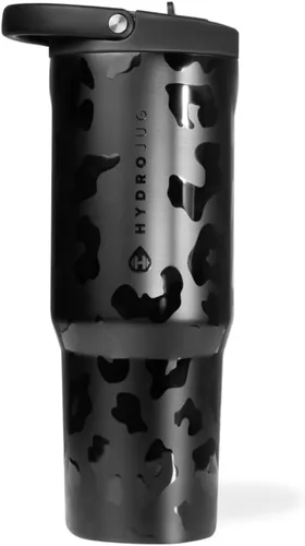 Vista 11 de HydroJug Sport - Vaso de acero inoxidable con popote, aislado al vacío, botella de agua a prueba de fugas de 20 onzas, diseño ergonómico
