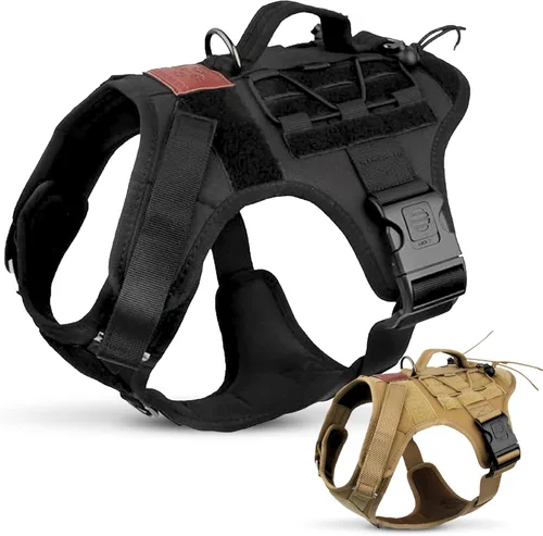 Arnés táctico Albcorp, chaleco militar K9 para entrenamiento de perros, de trabajo, para tamaño mediano, grande y XL