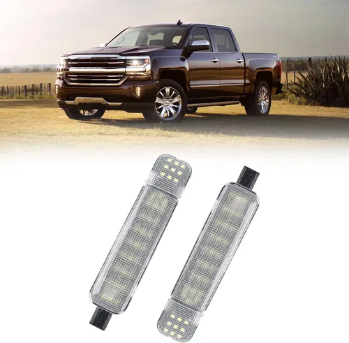 Vista 9 de 4 luces LED para panel de puertas interiores compatibles con Chevy Silverado GMC C/K, Sierra 1500 2500 3500, Suburban, Avalanche, Hum-mer H2 Yukon