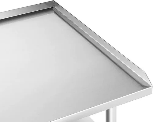 Vista 7 de AmGood Soporte para equipo de acero inoxidable, resistente, grado comercial, con estante inferior, certificado NSF
