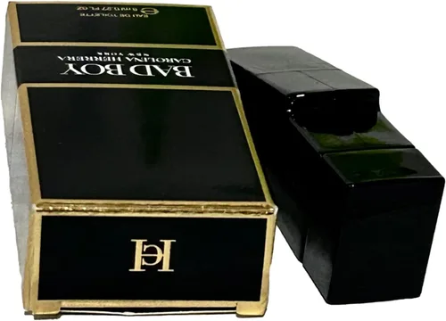 Vista 2 de Carolina Herrera Bad Boy Eau De Toilette Mini Splash Perfume Hombre 0.3 fl oz / 0.27 FL Oz