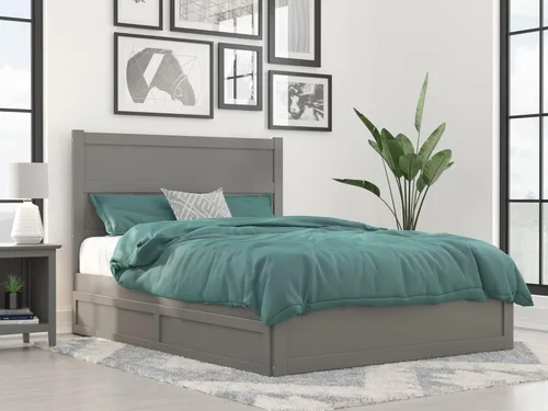 Vista 91 de AFI NoHo - Cama de plataforma de tamaño individual con estribo y cama corrediza individual en espresso