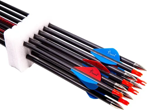 Vista 7 de Archery Carbon Arrow 28 29 30 inch 300 340 350 400 Spine Practice Hunting Arrows for Compound Recurve Bow 12PCS