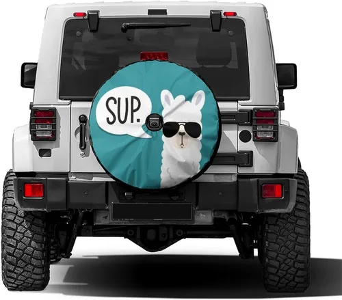 Vista 22 de Foruidea - Hermosa cubierta de rueda de repuesto con diseño de palmeras de playa y orificio para cámara de respaldo. Cubierta de rueda