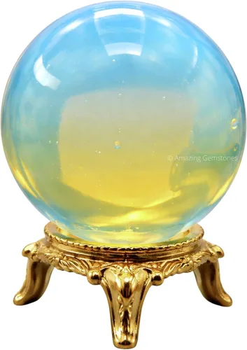 Vista 19 de Amazing Gemstone Bola de cristal de cuarzo transparente con soporte, bolas de meditación de esfera de cristal de 1.5 pulgadas para brujería y bolas