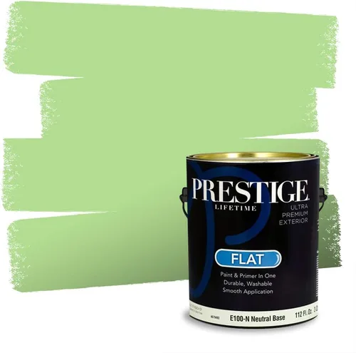 Vista 270 de Prestige Paints - Pintura exterior e imprimación en uno, 1 galón, plano, compatibilidad comparable con el color menta «Whipped Mint» de Behr