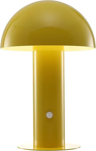 Vista 8 de JONATHAN Y JYL7115G Boletus 10.75" Lámpara de mesa LED de setas contemporánea bohemia recargable/inalámbrica de hierro regulable integrada, roja