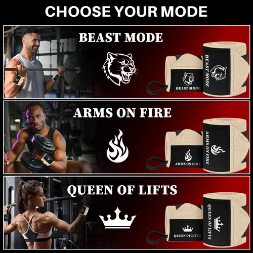 Vista 4 de TECEUM Weightlifting 18" & 12" Wrist Wraps with Thumb Loop – Heavy Duty Wrist Workout Braces for Men and Women – Ideal for Powerlifting, Strength