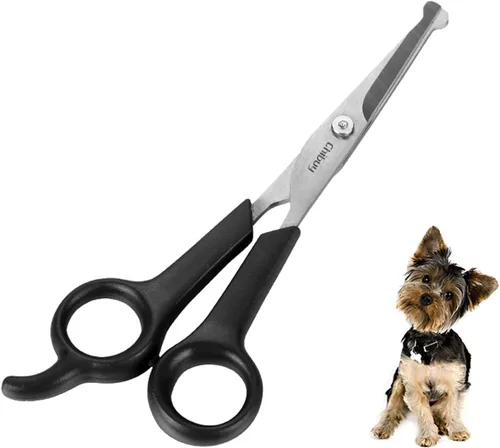 Profesional Pet Grooming Tijeras con punta redonda Calidad Superior, cortador de acero inoxidable Perro Ojo para perros y gatos, herramienta de