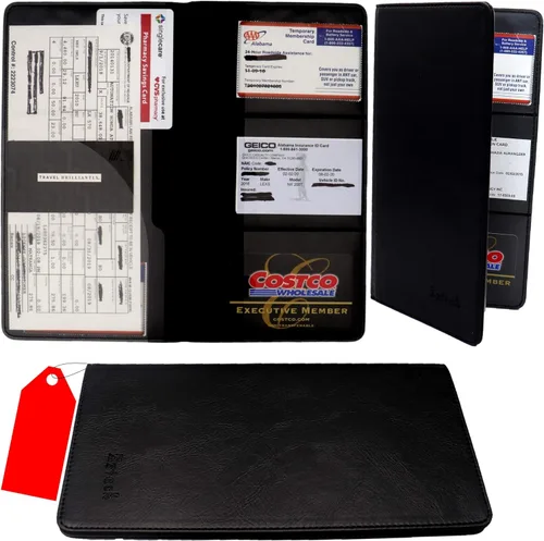 Soporte para documentos para auto DMV, guantera, organizador de documentos, consola, seguro de automóvil, papeleo, regalo, almacenamiento de