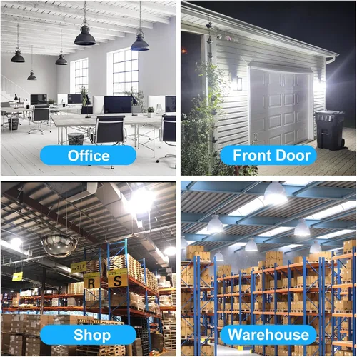 Vista 6 de Paquete de 2 bombillas LED equivalentes a 200 W, 3600 lúmenes, 6000 K, luz diurna de 30 W, base media E26/E27 para garaje, fábrica, almacén, patio