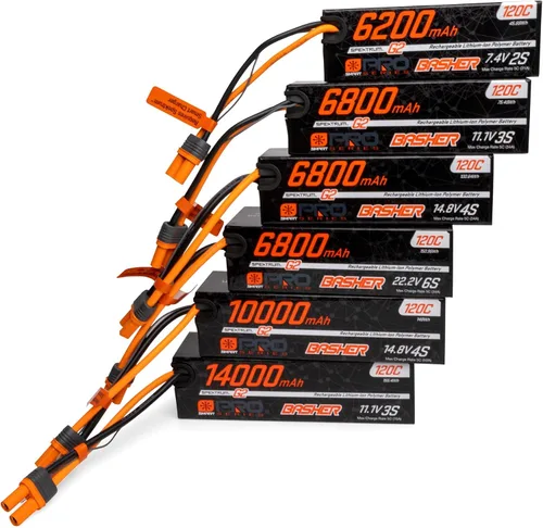 Vista 3 de Spektrum 11.1V 6800mAh 3S 120C Smart G2 Pro Basher LiPo: IC5, SPMXB3S68