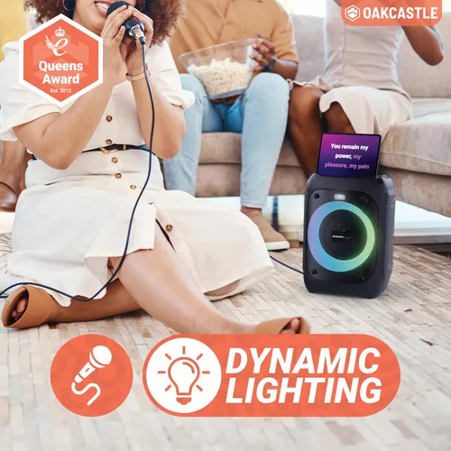 Vista 3 de Altavoz portátil Bluetooth para fiesta Potencia de 40W y batería recargable hasta 7H Gran altavoz Bluetooth 2.0 con micrófono con cable Modo