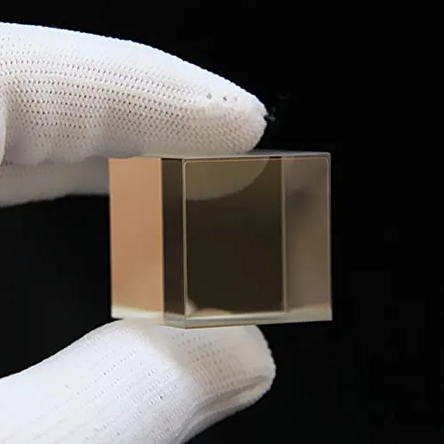 Vista 2 de JINGLIANG Prisma de cubo divisor de haz, vidrio óptico K9, para instrumento óptico de precisión, cubo semi-reflectante y semitransparente, relación