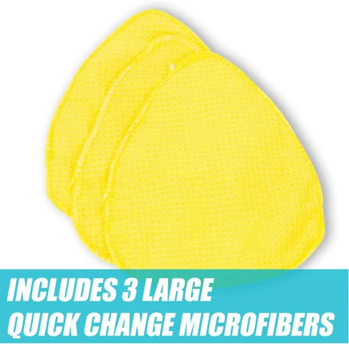 Vista 4 de Invisible Glass 95164 Herramienta Reach & Clean para ventanas y parabrisas Wet-Dry Pro, mango extensible y paño de microfibra lavable reutilizable