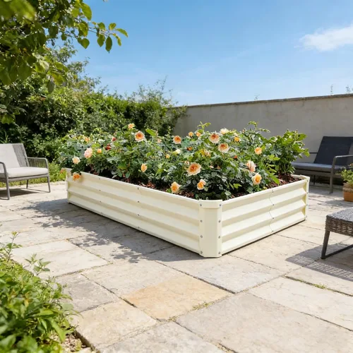 Vista 51 de GARDMAX 2x2x1FT Galvanized Round Raised Garden Bed Kit, Metal Planter Boxes Outdoor with Easy Assembly, Large Garden Bed for Vegetables, Fruits