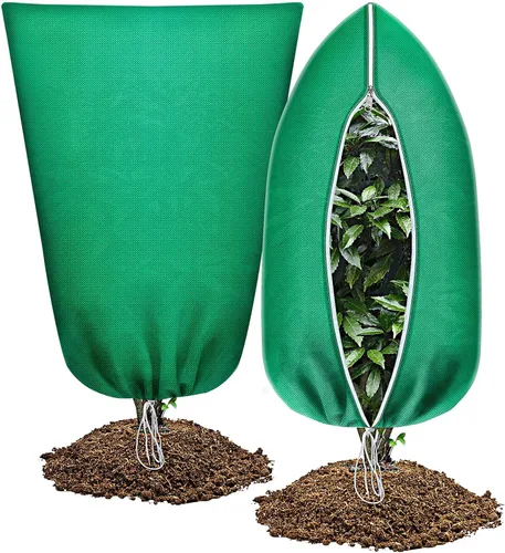 Vista 7 de Abimars Cubiertas para plantas más gruesas, chaqueta de protección contra la congelación de 2.36 oz/yd², cubiertas reutilizables para plantas